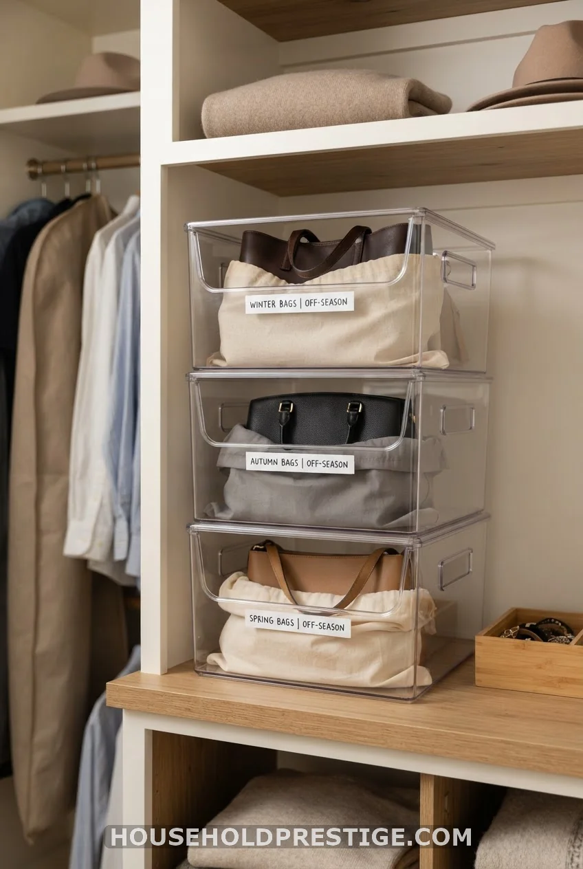 Rotate Bags by Season in Labeled Bins
