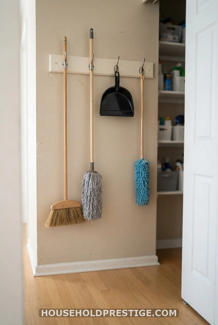 Build a Hook Rail for Brooms, Mops, and Dusters