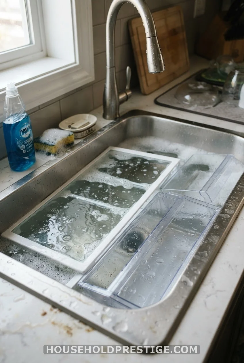 Step 3: Wash the Shelves and Drawers Separately