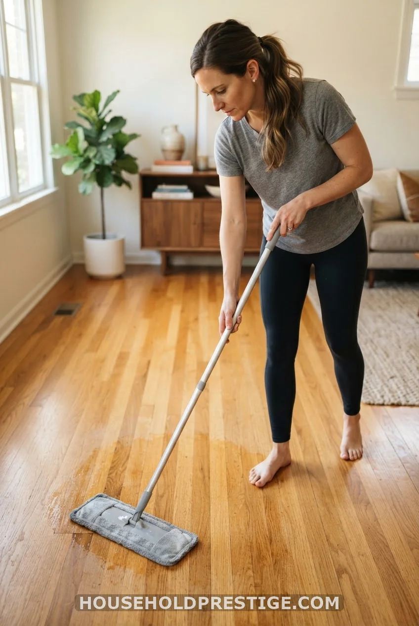 Step 4: Damp-Mop in Small Sections