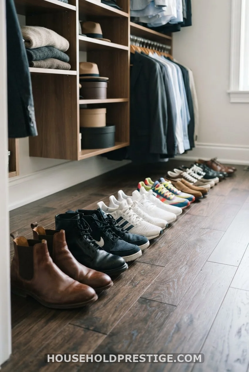 Store Shoes on the Floor in Rows, Not a Pile