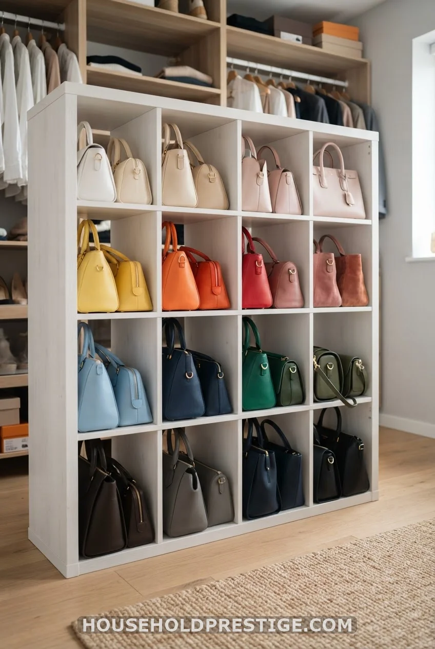Color-Coded Cube Shelving