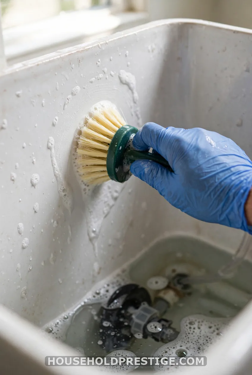 Step 5: Scrub the Tank Walls and Components Gently
