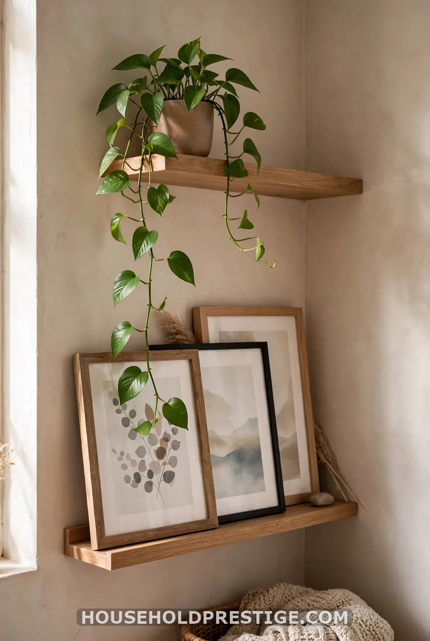 Layer a Ledge, a Shelf and a Plant