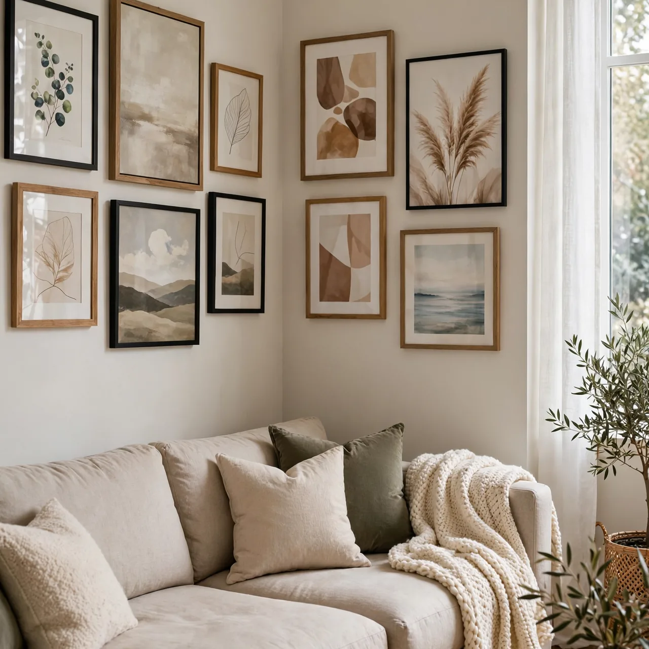 14 Corner Gallery Wall Ideas With Frame Counts and Layouts for Every Room
