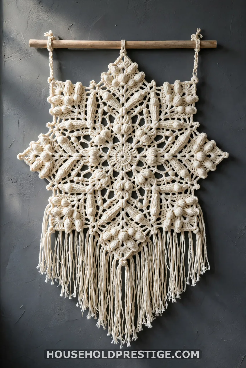 Bobble Snowflake Wall Hanging