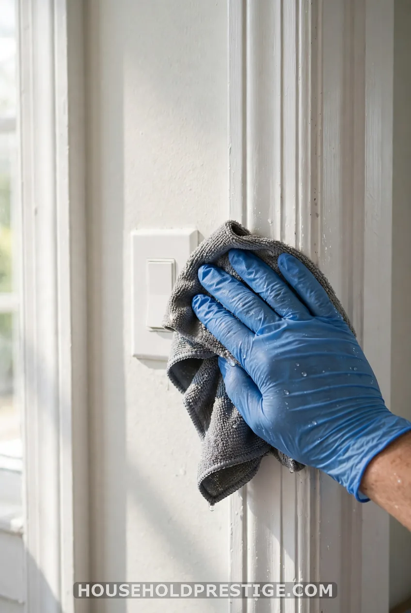 Wipe the Walls, Door Frames, Switches and Handles (8 minutes)