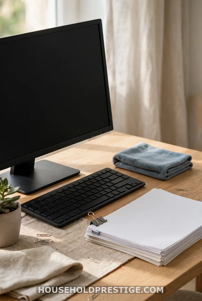 Home Office: Dust and Paper Piles