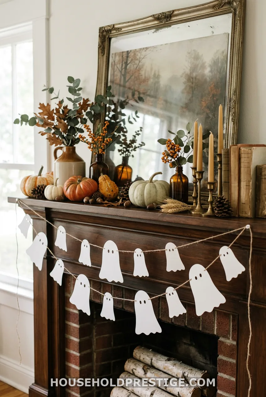 Fold-and-Cut Ghost Garland (10 minutes)