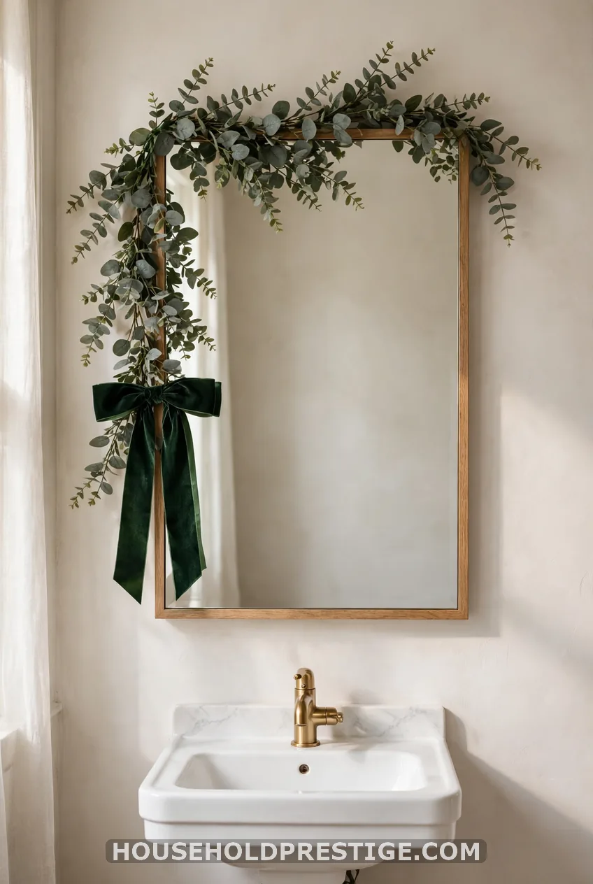 Swag the Mirror (Your Half Bath's Faux Mantel)