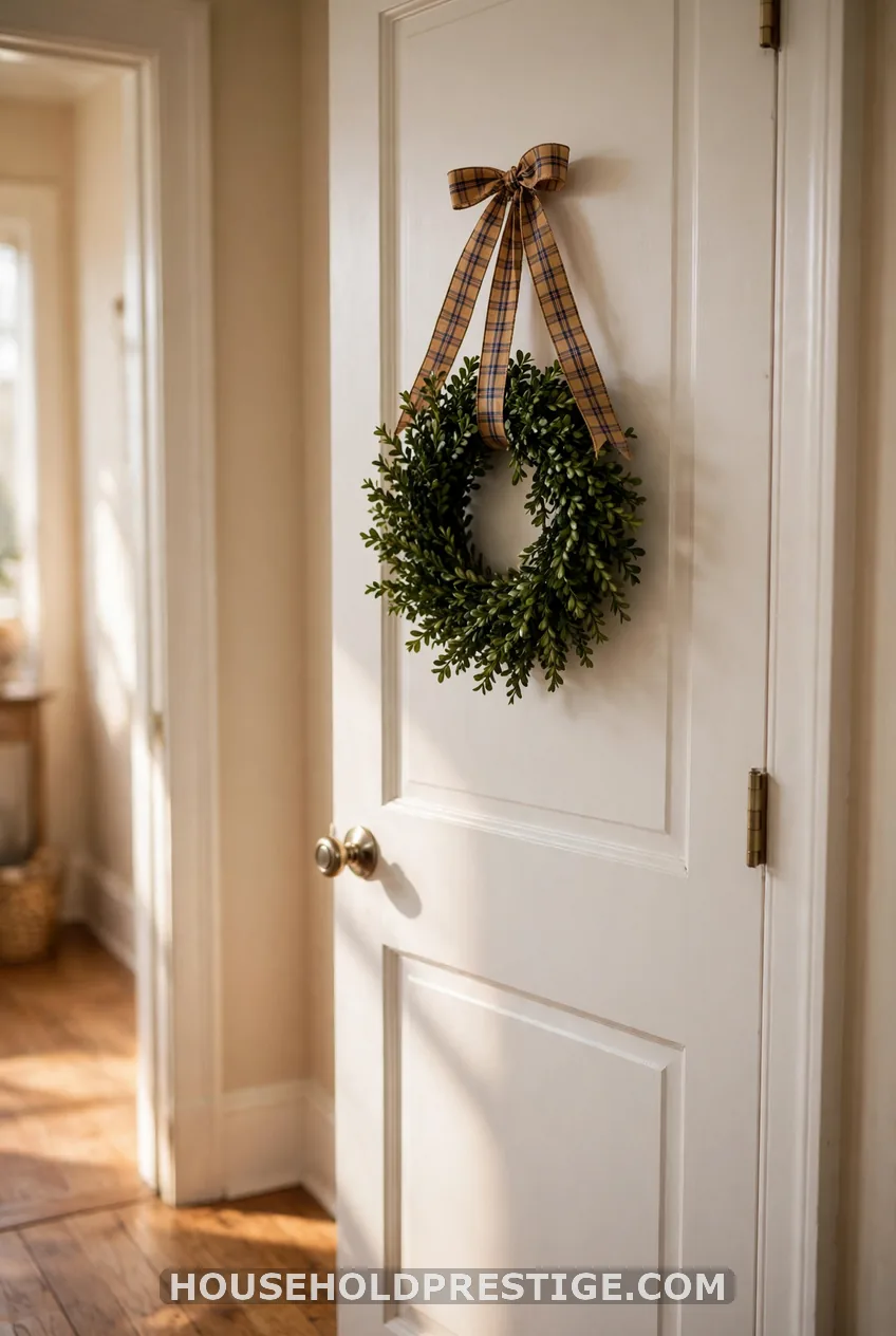 Hang a Wreath on the Half Bath Door