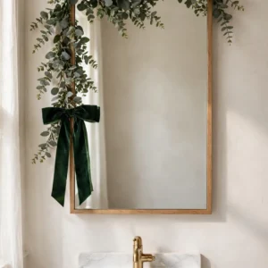 Swag the Mirror (Your Half Bath's Faux Mantel)