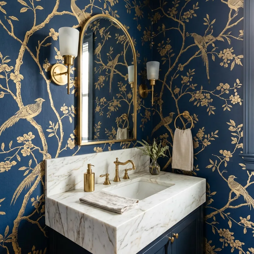 20 Luxury Powder Room Ideas With Beautiful Details You Can Copy