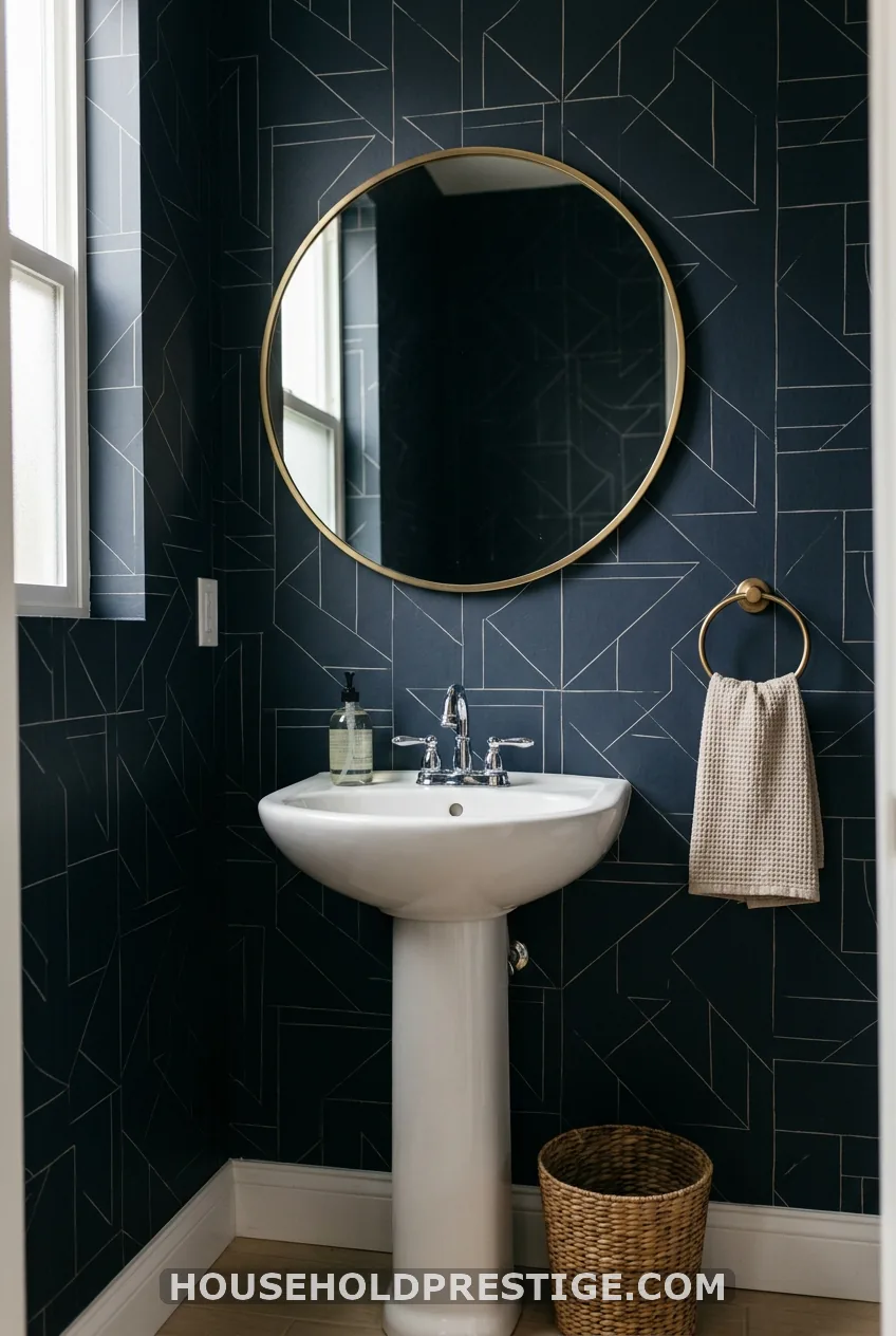 Peel-and-Stick Dark Geometric