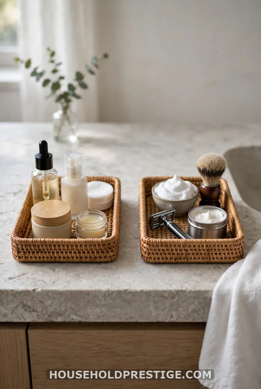 Zone the Counter: One Tray Per Person or Purpose