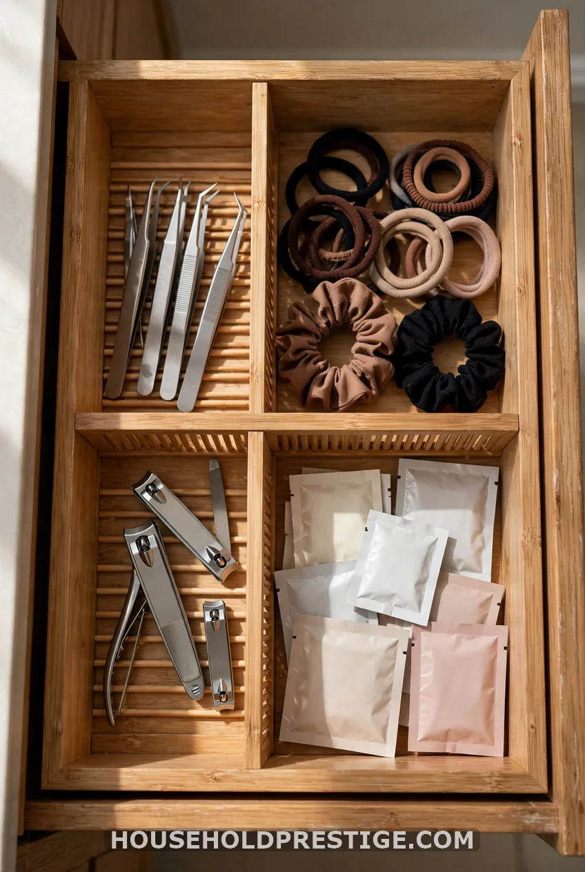 Drawer Dividers to Move Small Items Off the Counter