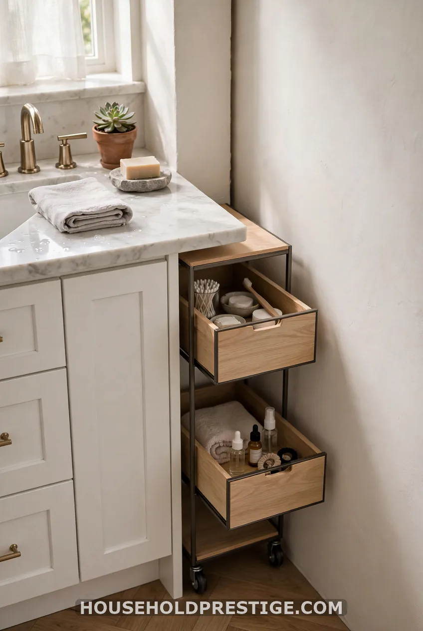 A Sliding Drawer Unit in the Vanity Gap