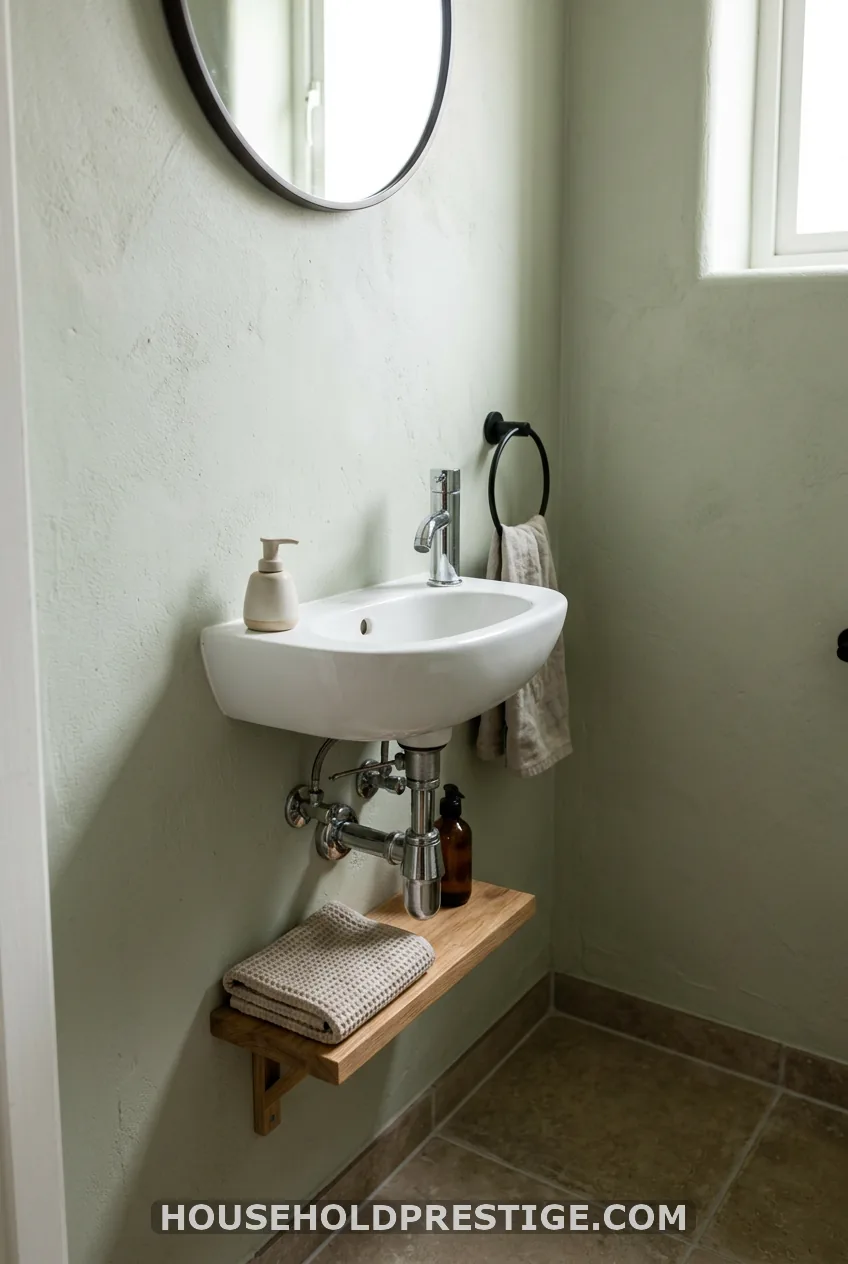 A 16-Inch Mini Floating Sink for Powder Rooms