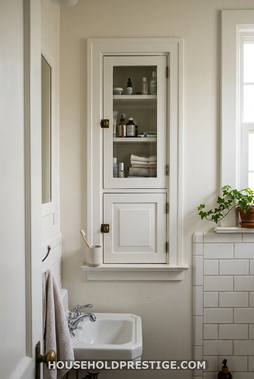 A Recessed Vanity Built Between the Studs