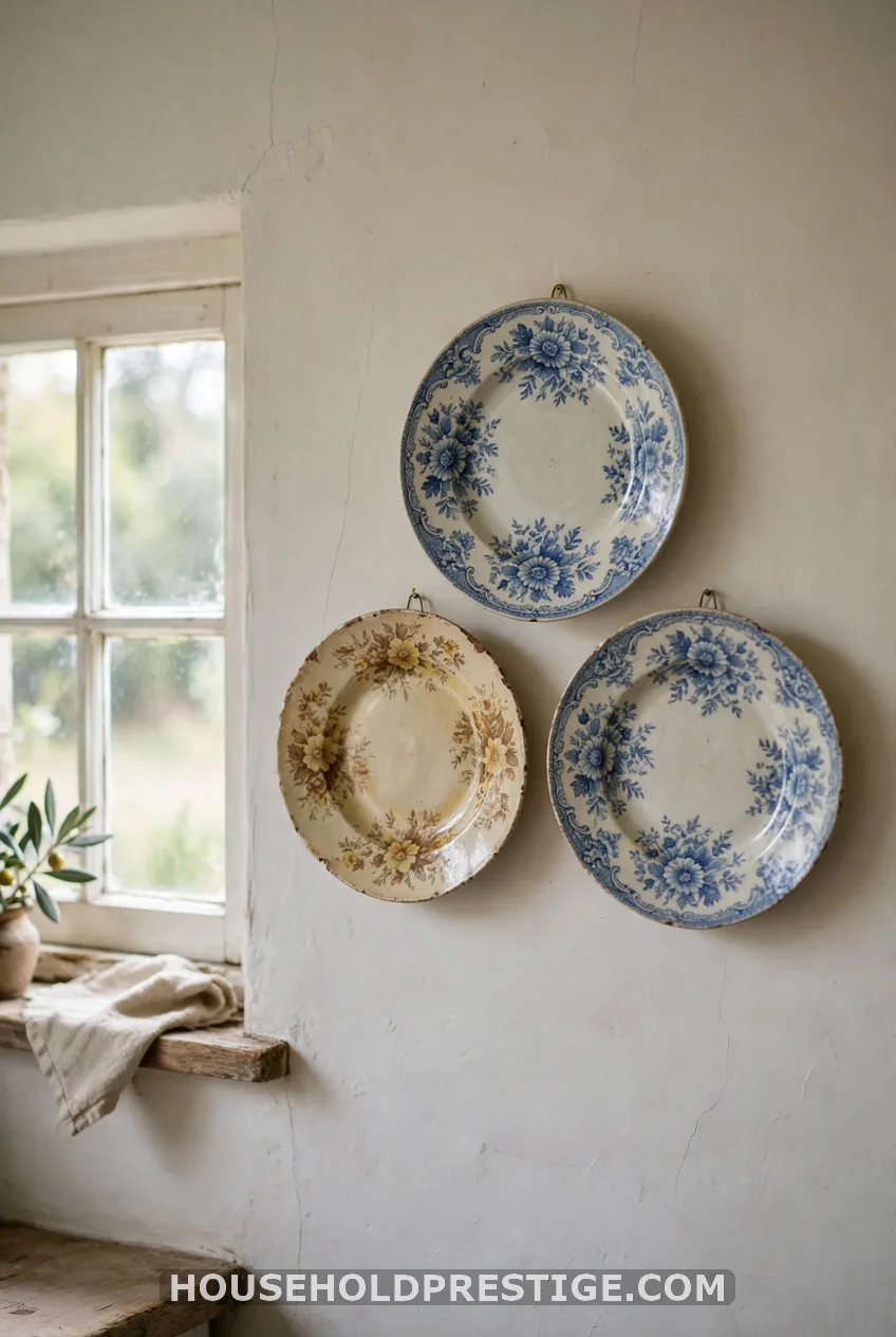 The 3-Plate Vintage Wall Trio for Small Spaces