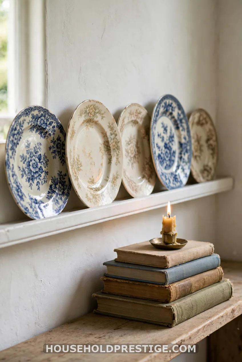 Vintage Plate Wall Shelf or Plate Rail
